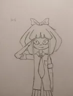drawing looking_at_viewer mymy niggerwiggle photo salute sketch smiling // 3072x4080 // 3.3MB
