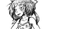 artist:oekakigod freckles looking_at_viewer mymy niggerwiggle oekaki // 500x250 // 49KB