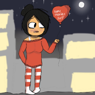 balloon blushing maya nervous valentine's_day // 1000x1000 // 421KB