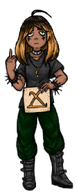 artist:oekakigod cleo counter holding_object holding_sign meta:rijkskunst middle_finger thrembo // 1200x3000 // 87KB