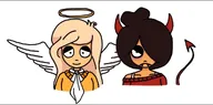 angel artist:nitrous.huffer coco devil maya meta:general_fanart white_void // 1020x506 // 85KB