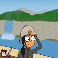 belgian blood bucket cliff congo etag green_eyes hands hill lion machete maya military mountain pith_helmet river trees uniform waterfall // 1000x1000 // 608KB