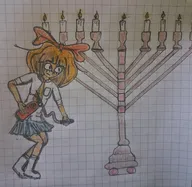 candles fire_extinguisher hanukkah_menorah hanukkiah jew kike menorah meta:rijkskunst mymy pencil_(medium) sneaky unknown_artist // 2946x2869 // 1.2MB
