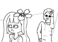 black_and_white clueless drawing knife michael_myers mymy's_sister // 984x720 // 77KB