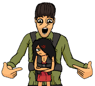 angry arm body child ear excited frown green_eyes hand looking_at_you maya_(ongezellig) ongezellig open_mouth pointing ravi_(ongezellig) shading soyjak stubble suspenders variant:shirtjak // 618x559 // 46KB