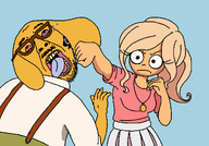 ack animal_abuse bloodshot_eyes brown_eyes clothes coco_(ongezellig) crying dog glasses janny mustache ongezellig punch queen_of_spades redraw soyjak spade stubble suspenders tongue variant:bernd white_skin yellow_hair yellow_teeth // 1183x825 // 47KB