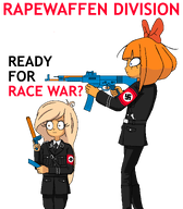allgemeine_ss armband artist:yosack_jaki assault_rifle coco english_text meta:general_fanart mymy nazi nerf_gun not_sees ss ss_bolts STG-44 suit swastika // 2031x2317 // 176KB