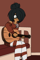 artist:justadoodler guitar maya playing smiling // 2796x4149 // 1.2MB
