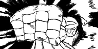 angry black_and_white coco expressionless glove kino oekaki punch // 500x250 // 27KB
