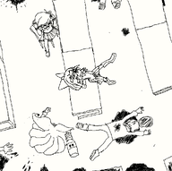 artist:grim blood bottle coco drawing gun henk mymy schoolocaust vera // 961x956 // 39KB