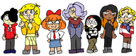 artist:ghanshan axel cleo coco kiki maya meta:general_fanart mymy vera // 1454x606 // 68KB