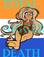 black_skin coco_(ongezellig) dutch female foot glasses hair ongezellig open_mouth orange_skin soyjak stubble tongue total_nigger_death variant:bernd yellow_sclera yellow_teeth // 743x962 // 315KB