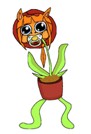 abomination big_cheeks big_eyes binky brimstone cat cat_ears drawing flower mymy peeb tongue variant:agugu // 1000x1480 // 576KB