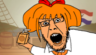 barrel collared_shirt glasses juice lips mymy ongezellig open_mouth orange_hair orange_skin ship soyjak stubble variant:yurjak white_shirt zellig // 768x442 // 106KB