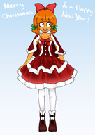 alternate_outfit artist:lidlyarts christmas english_text festive_clothing hair_bows holiday_clothing mymy sinterklaas smiling // 2480x3508 // 1.7MB