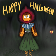 't_histaurant :p brown_hair english_text forest glowing_eyes grass halloween hood looking_at_you lookng_at_viewer meta:general_fanart skirt tagme text tongue_out tree trees unknown_artist // 2000x2000 // 2.4MB