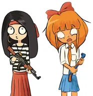 :3 artist:potgietereff assault_rifle gun kalashnikov kiki meta:general_fanart mymy nerf_gun // 776x800 // 87KB