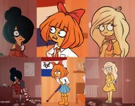 coco maya mymy niggerwiggle trio // 1800x1405 // 881KB