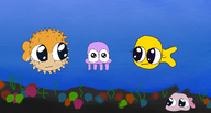 algae blobfish fish goldfish kelp me_and_you_and_maybe_someone_else ocean pufferfish squid subvariant:soya subvariant:soyco underwater variant:soymy // 2244x1200 // 1.6MB
