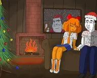 background beard christmas fire full_body glasses hair hand handholding mymy ongezellig Santa santa_hat sitting subvariant:feralsquirrel tree variant:chudjak variant:cobson variant:feraljak // 2048x1639 // 459KB