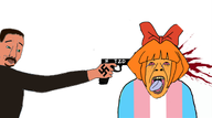 2soyjaks ack anti_ongezellig blood firearm gun holding_gun holding_object holding_pistol meta:tagme mymy negan ongezellig pistol soyjak tranny trans_flag variant:bernd variant:chudjak // 1206x670 // 303KB