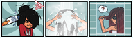 annoyed artist:studio_massa bathroom cleaning confused frown hit Illustraties_(official) maya mirror official_art petjeaf shampoo showering sparkles text // 3900x1140 // 2.9MB