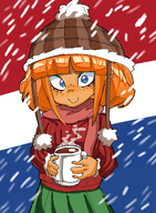 beanie christmas etag hot_chocolate meta:general_fanart mymy scarf smiling snow sweater unknown_artist winter // 920x1251 // 1.5MB