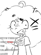afro. black_and_white censored disgusted doodle Hairclip kate_(namefag) niggerwiggle scared shivering teeth text // 768x1024 // 119KB