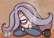 artist:studio_massa frown Nirvana_(Band) official_art sad smoking tired vera // 314x217 // 81KB