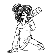 alcohol artist:nitrous.huffer black_and_white closed_eyes drinking juice maya white_background white_void // 655x663 // 14KB