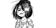 artist:oekakigod biting_lip maya nervous no_color oekaki sweating // 500x250 // 34KB