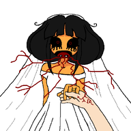 artist:yosack_jaki beautiful black_hair blush brown_eyes dress edit heart holding_hands looking_at_viewer looking_at_you marriage meiko_tachibana mymy no_freckles wedding wedding_dress wedding_ring white_void wife // 590x590 // 13KB