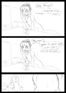 artist:lidlyarts black_and_white coco mymy text_bubble white_background // 2480x3508 // 1.0MB