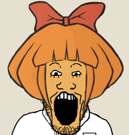 bowtie collared_shirt eyelashes mymy ongezellig open_mouth orange_hair orange_skin pocket stubble variant:markiplier_soyjak // 935x980 // 629KB