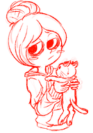 cat hitler looking_at_viewer maya sketch // 474x681 // 101KB