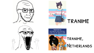 bag cat_ears maya meme mymy niggerwiggle official_art open_mouth smiling stroopwafelsap tied_up tranime tranny trans_flag variant:soyak // 1600x900 // 188KB