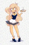 artist:gussy_wussy coco flowers goonbait maid tea // 2681x4096 // 1.0MB