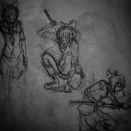 artist:whoo_ooisthis katana mymy pencil_(medium) sword // 1080x1080 // 126KB