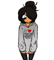 blushing bwc gray_hoodie heart i_love jacket looking_at_viewer maya meta:general_fanart smiling white_background white_void // 596x659 // 32KB