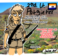 africa afrikaans_text afrikaner bush coco comic desert father looking_at_viewer meta:naz military_uniform oc occoal racism shotgun south_africa south_africa_flag war // 550x537 // 424KB