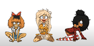 angry coco craving_BBC crawling dirty drawing feral frown gritting_teeth happy looking_at_viewer looking_up mad maya mymy niggerwiggle panting smiling sticking_tongue_out tongue torn_clothes trio // 1354x671 // 359KB