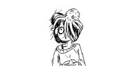 artist:oekakigod black_and_white maya no_color oekaki squid // 500x250 // 24KB