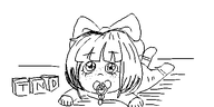 artist:oekakigod binky cube looking_up niggerwiggle no_color oekaki tnd variant:agugu // 500x250 // 26KB