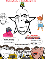 angry doll_(user) frog glasses holy_trinity neutral ongezellig pepe queen_of_spades subvariant:impish_amerimutt subvariant:shoyta swine variant:bernd variant:cobson variant:feraljak variant:gapejak variant:impish_soyak_ears variant:markiplier_soyjak // 795x1037 // 326KB