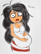 artist:spontaneous looking_at_viewer maya pregnant // 2304x3072 // 4.2MB