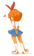 gussywussy_(artist) hands_behind_back heart looking_at_viewer looking_back mymy smiling // 2413x3925 // 1014KB