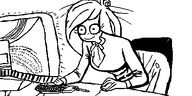 black_and_white coco computer computer_mouse oekaki smile smiling // 500x250 // 34KB