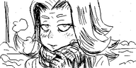 artist:oekakigod cold looking_at_viewer no_color oekaki scarf sisa vera // 500x250 // 51KB