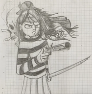 artist:yosack_jaki kiki meta:rijkskunst pencil_(medium) pirate // 547x560 // 367KB