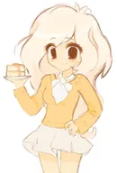 butter coco looking_at_viewer pancakes smile syrup tagme unknown_artist // 950x1398 // 115KB